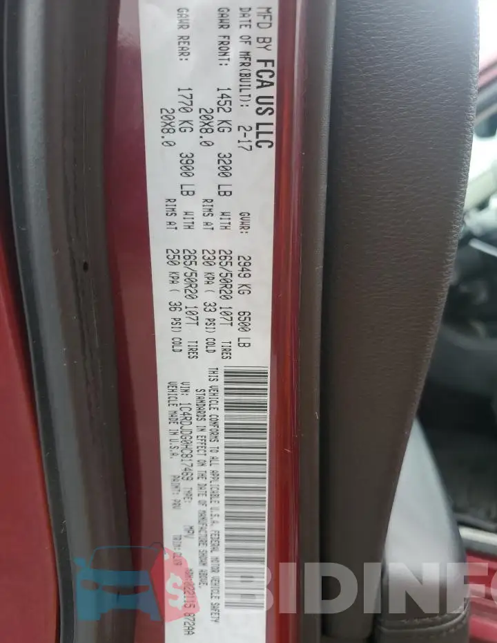 1C4RDJDG0HC817469 Photo# 13