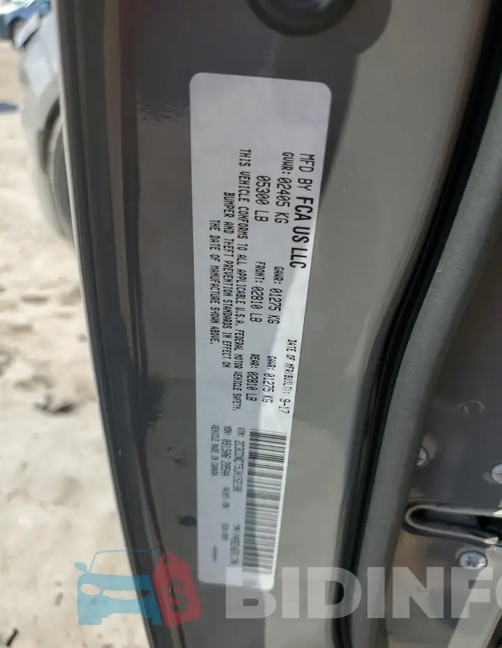 2C3CDXCT5JH152180 Photo# 12