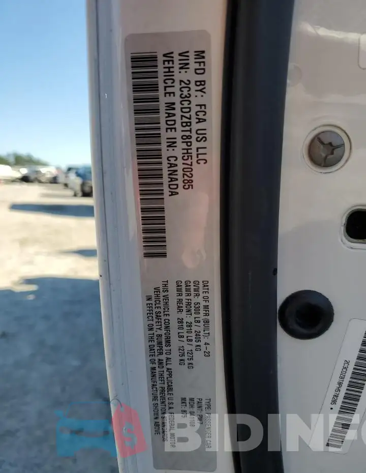 2C3CDZBT8PH570285 Photo# 14
