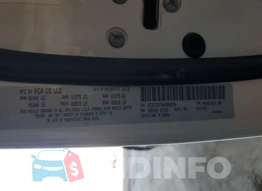 2C3CDZBTXKH668534 Photo# 12