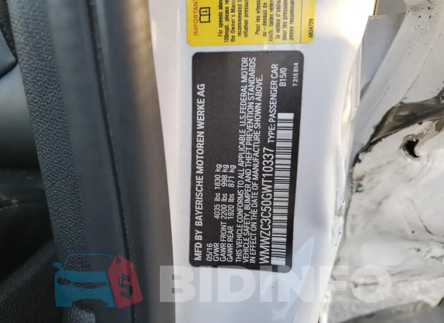 WMWZC3C50GWT10337 Photo# 12