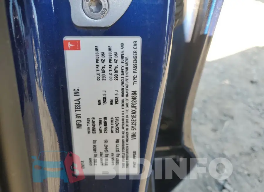 5YJ3E1EAXJF024864 Photo# 12