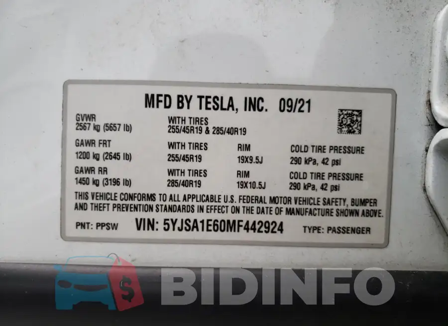 5YJSA1E60MF442924 Photo# 13