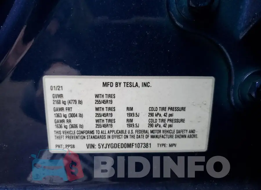 5YJYGDED0MF107381 Photo# 13