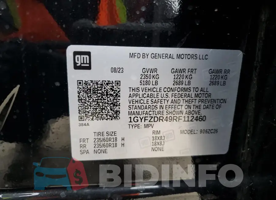 1GYFZDR49RF112460 Photo# 13