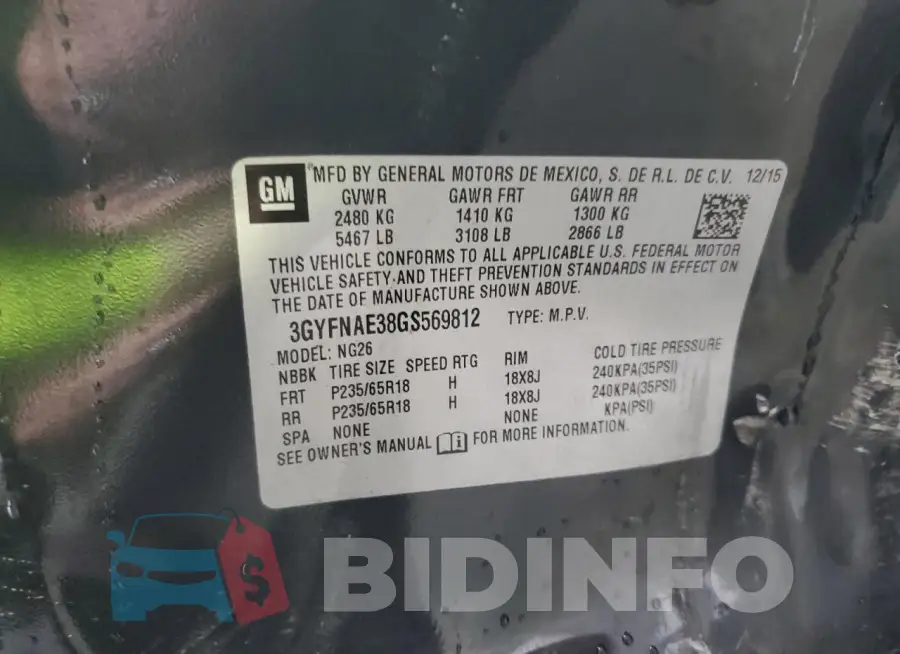 3GYFNAE38GS569812 Photo# 13