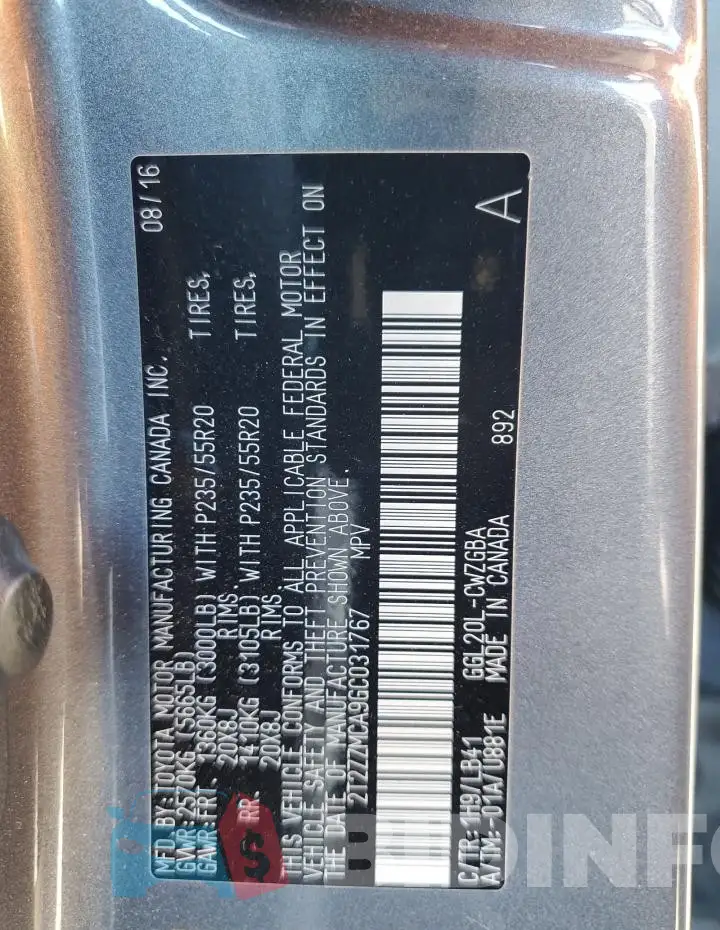 2T2ZZMCA9GC031767 Photo# 13