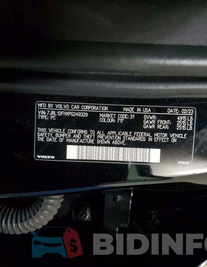7JRL12FHXPG249329 Photo# 12