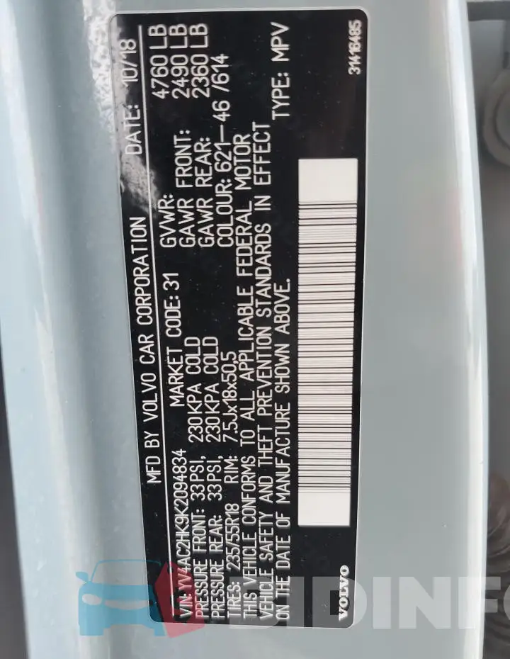 YV4AC2HK9K2094834 Photo# 12