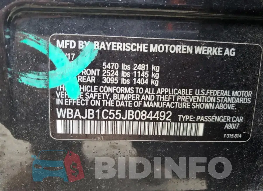 WBAJB1C55JB084492 Photo# 12