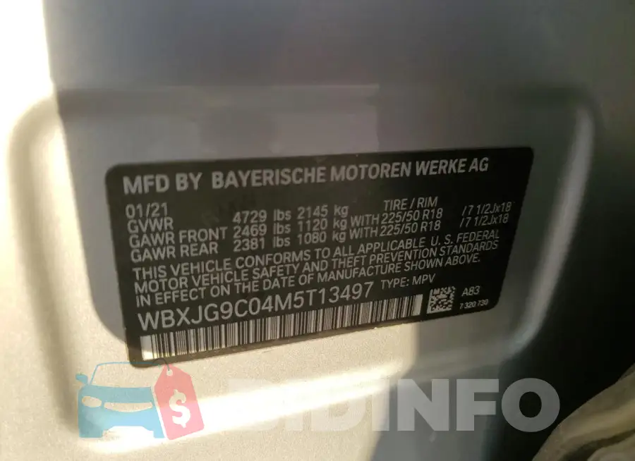 WBXJG9C04M5T13497 Photo# 14