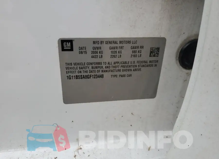 1G11B5SA1GF167047 Photo# 12