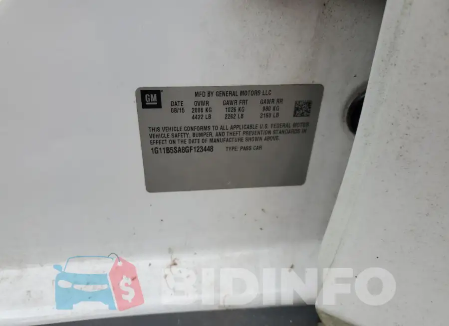 1G11B5SA8GF123448 Photo# 12