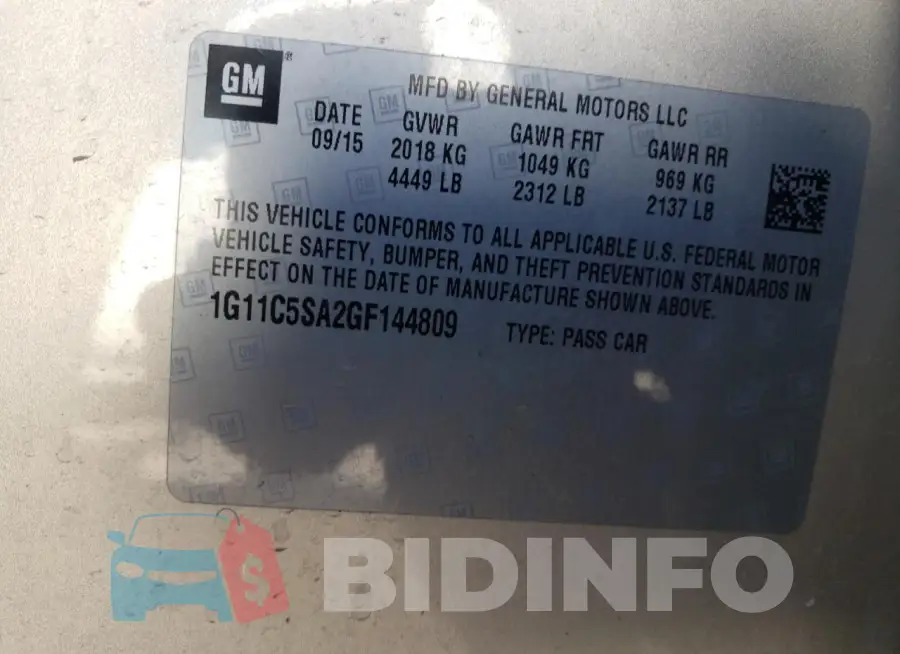 1G11C5SA2GF144809 Photo# 12