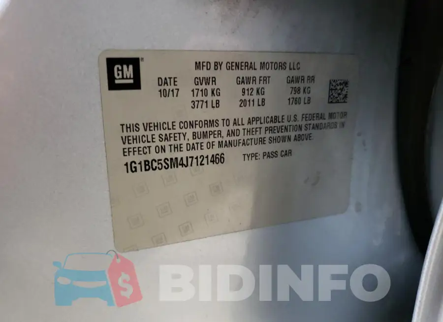 1G1BC5SM4J7121466 Photo# 12