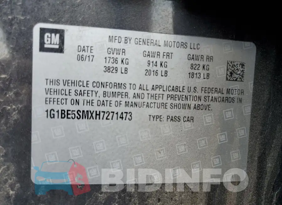 1G1BE5SMXH7271473 Photo# 12