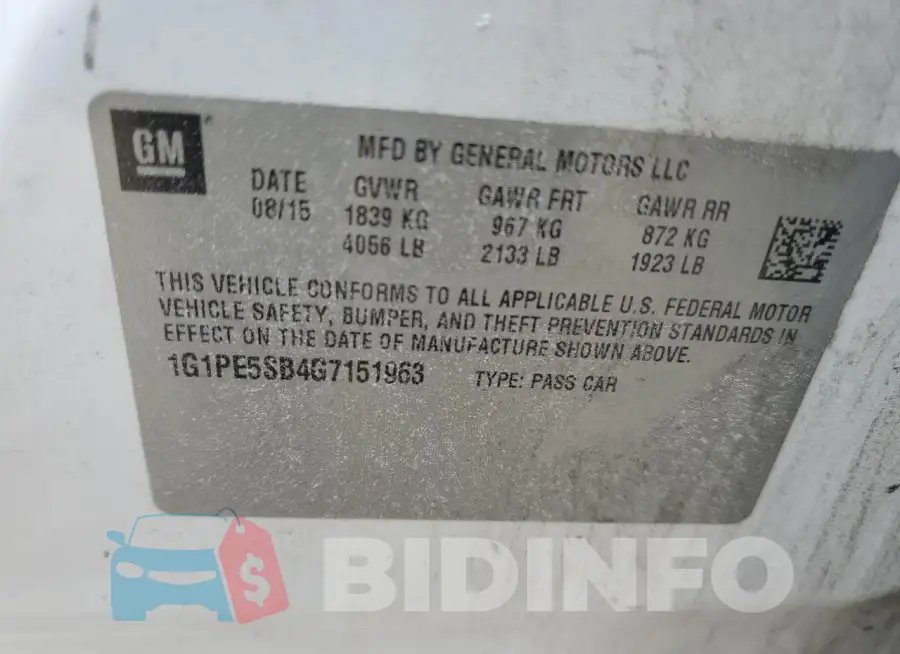 1G1PE5SB4G7151963 Photo# 13