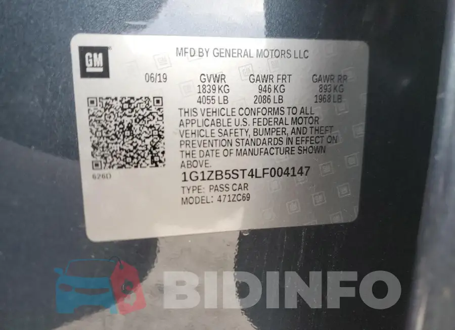 1G1ZB5ST4LF004147 Photo# 13