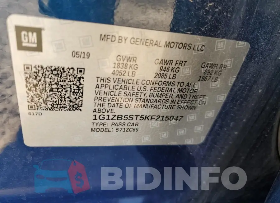 1G1ZB5ST5KF215047 Photo# 12