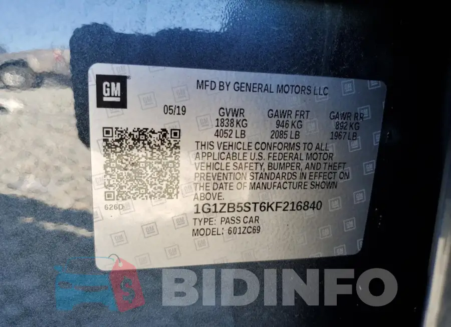 1G1ZB5ST6KF216840 Photo# 12