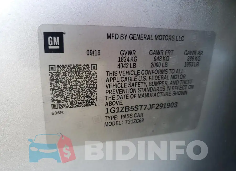 1G1ZB5ST7JF291903 Photo# 12