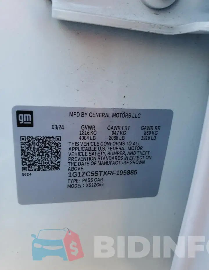1G1ZC5STXRF195885 Photo# 12