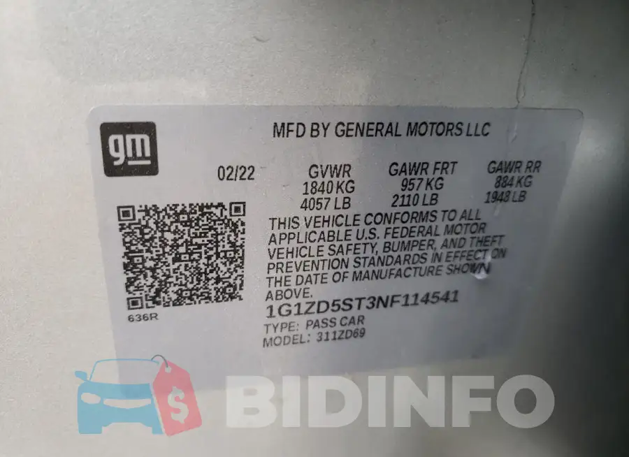 1G1ZD5ST3NF114541 Photo# 12