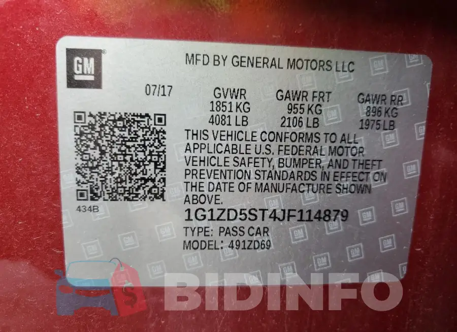 1G1ZD5ST4JF114879 Photo# 12