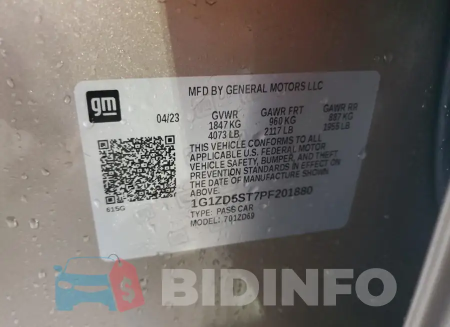 1G1ZD5ST7PF201880 Photo# 12