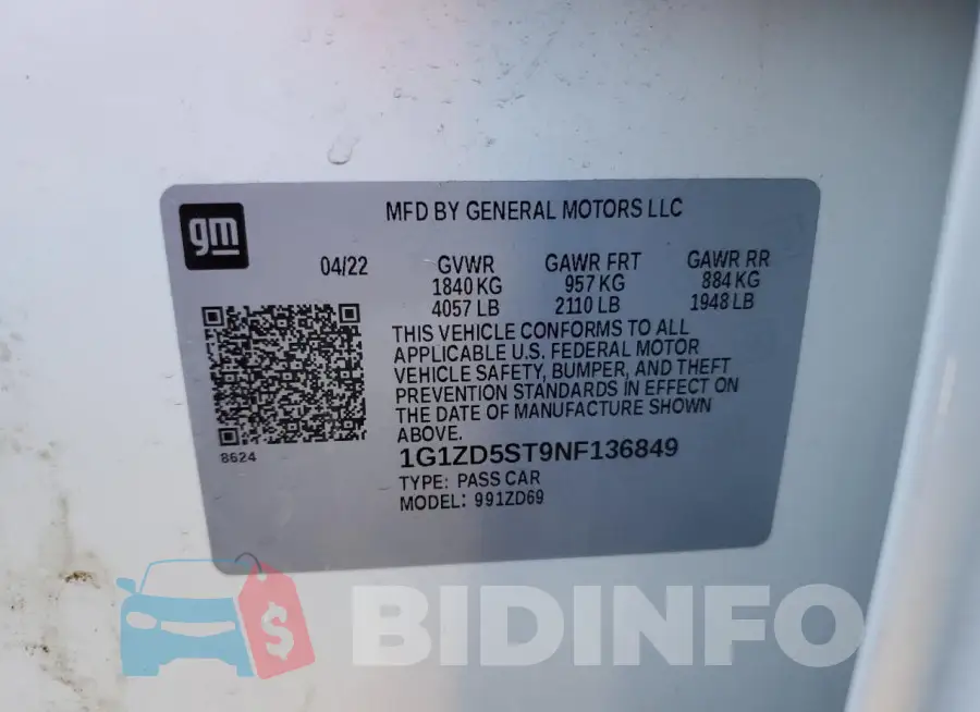 1G1ZD5ST9NF136849 Photo# 12