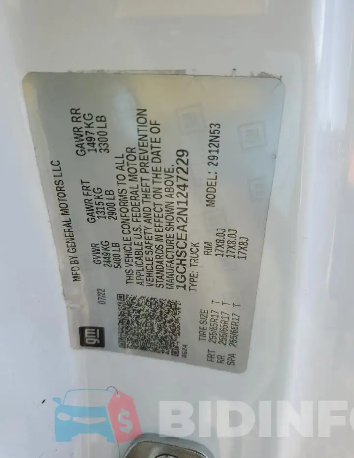 1GCHSCEA2N1247229 Photo# 12