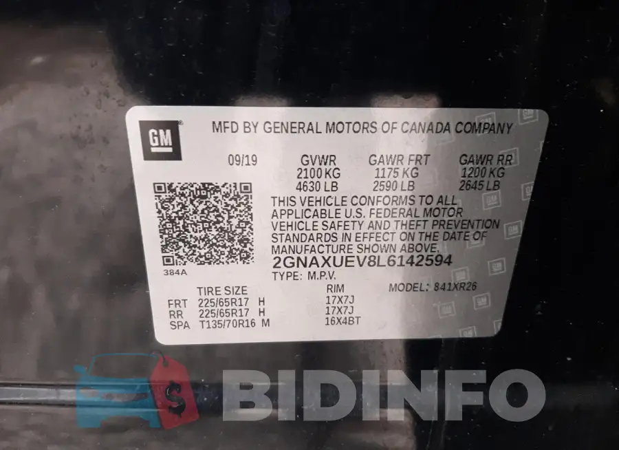 2GNAXUEV8L6142594 Photo# 13