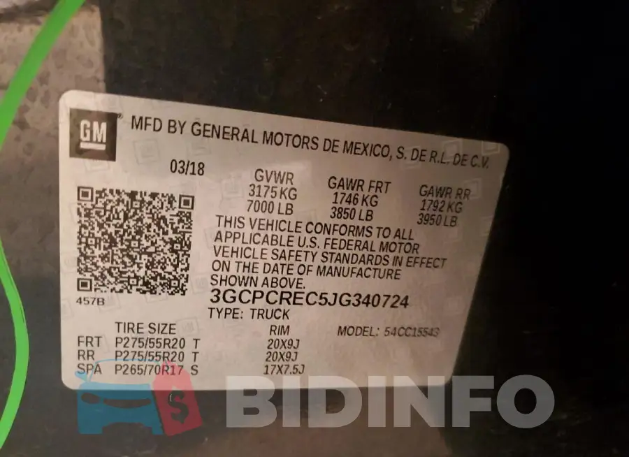 3GCPCREC5JG340724 Photo# 12