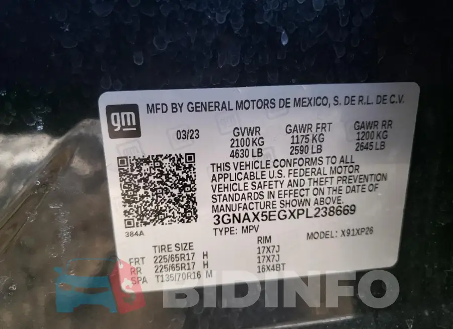 3GNAX5EGXPL238669 Photo# 13