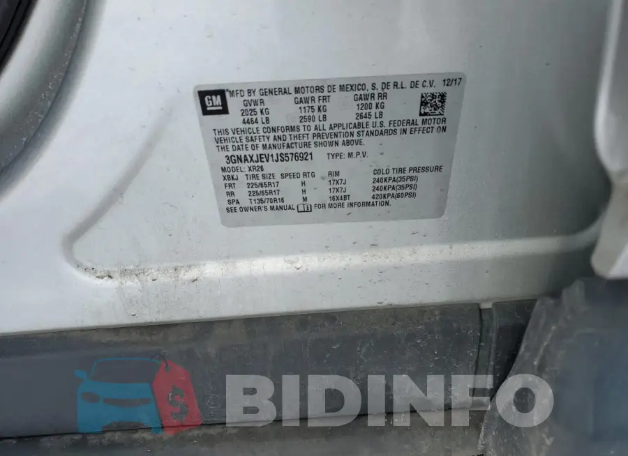 3GNAXJEV1JS576921 Photo# 13