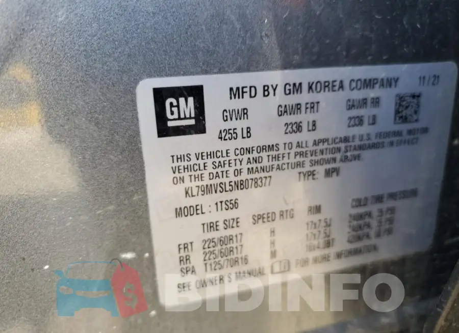 KL79MVSL5NB078377 Photo# 14
