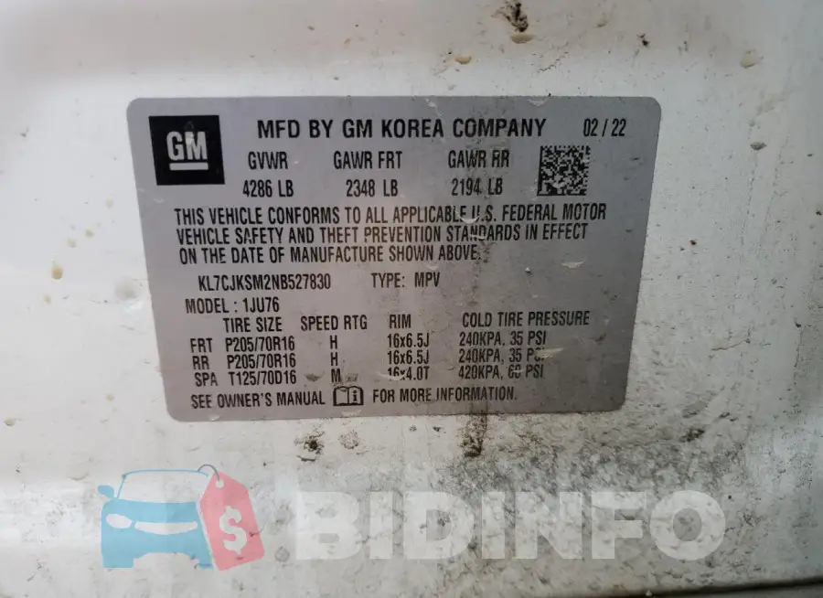KL7CJKSM2NB527830 Photo# 13