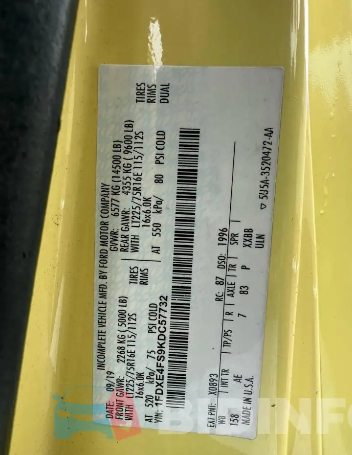 1FDXE4FS9KDC57732 Photo# 10