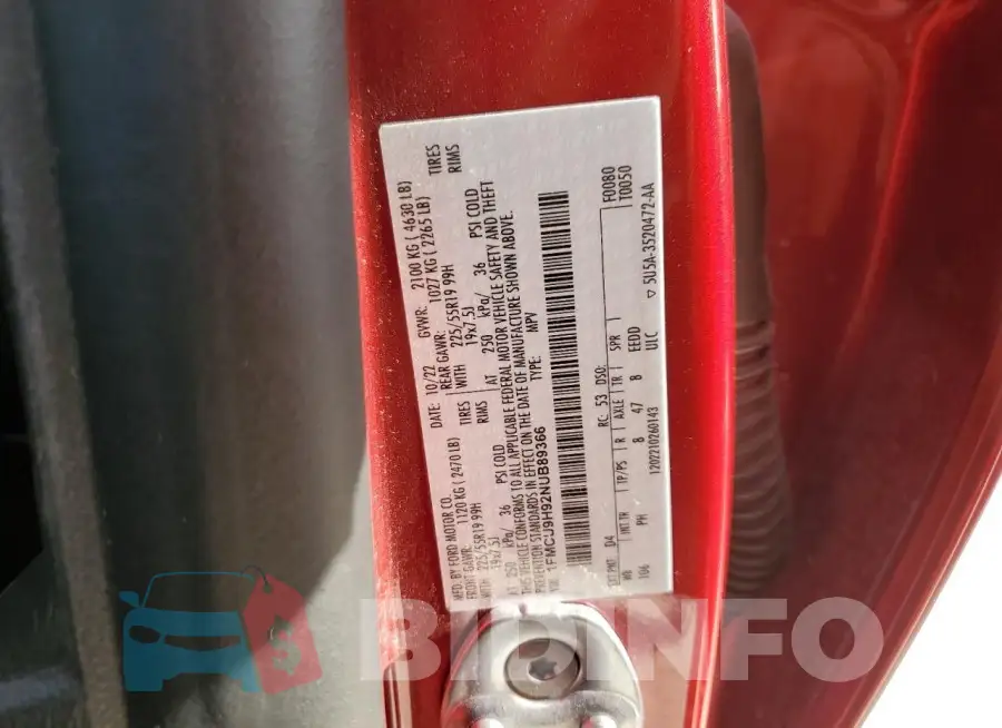 1FMCU9H92NUB89366 Photo# 13