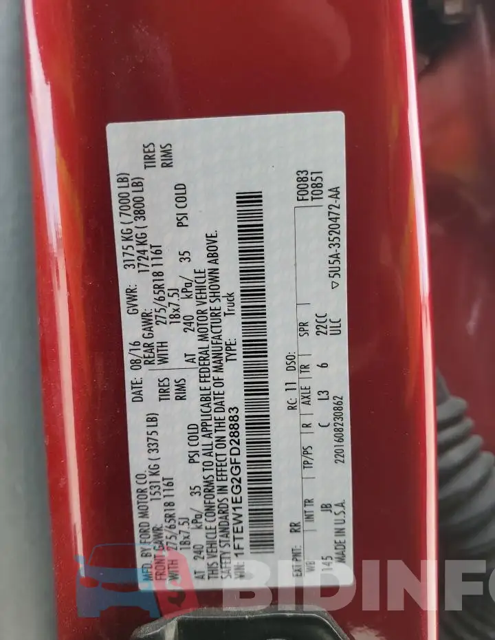 1FTEW1EG2GFD28883 Photo# 12
