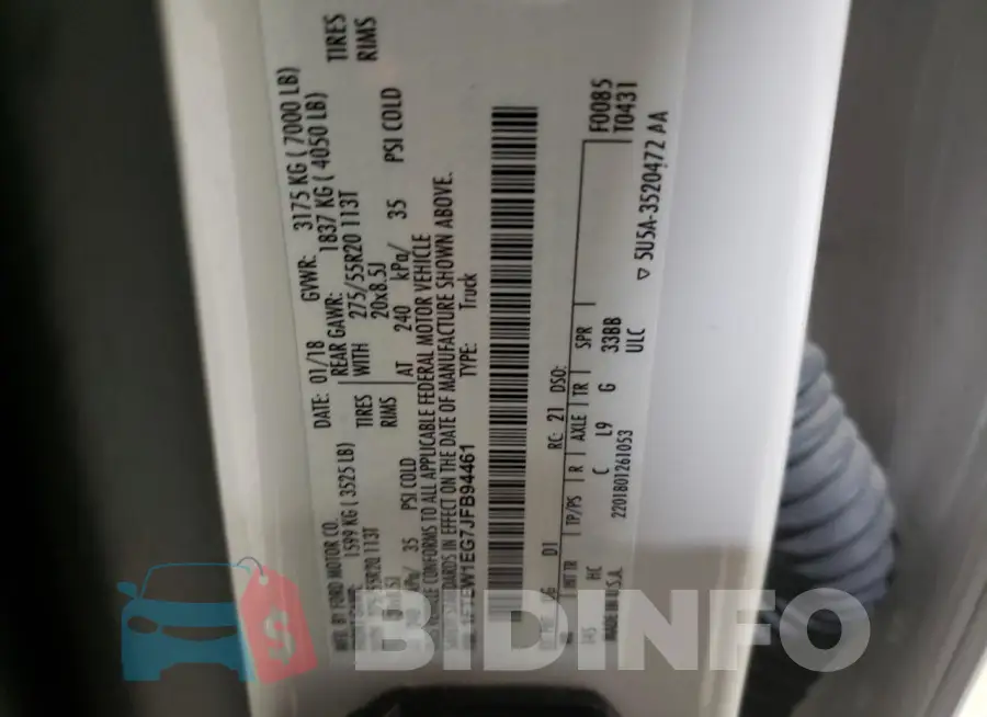 1FTEW1EG7JFB94461 Photo# 12
