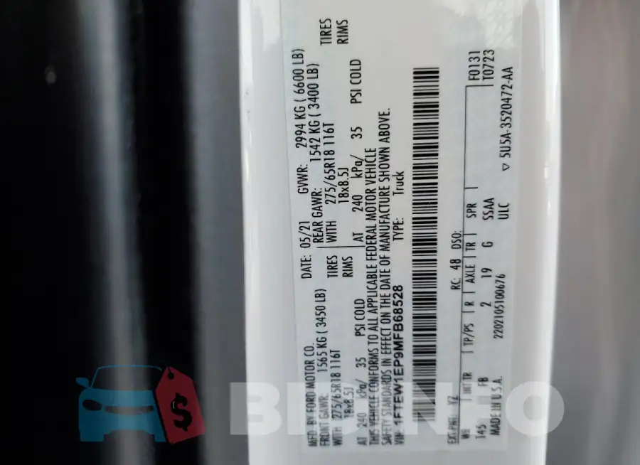 1FTEW1EP9MFB68528 Photo# 12
