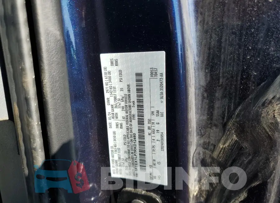1FTEX1LP7RKD12480 Photo# 12
