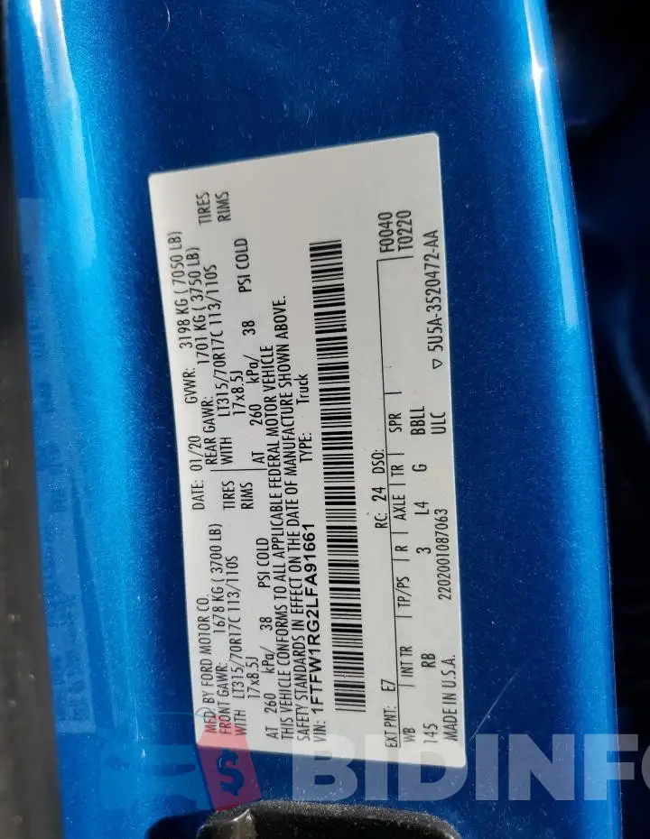 1FTFW1RG2LFA91661 Photo# 12