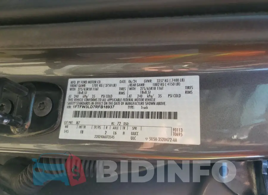 1FTFW3LD7RFB18937 Photo# 12