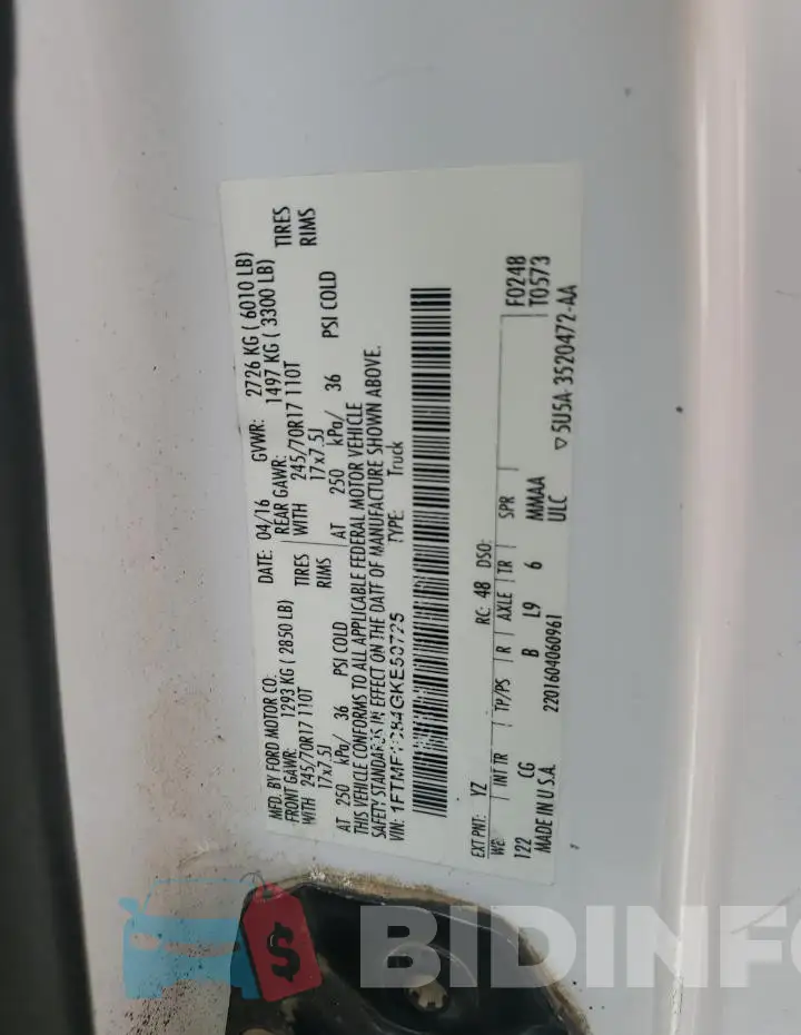 1FTMF1C84GKE50725 Photo# 12