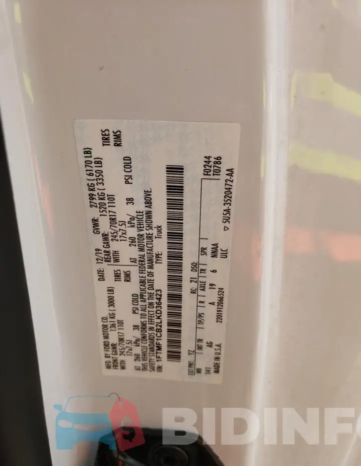 1FTMF1CB2LKD36423 Photo# 12