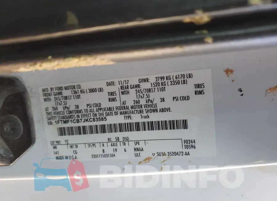 1FTMF1CB7JKC83585 Photo# 12