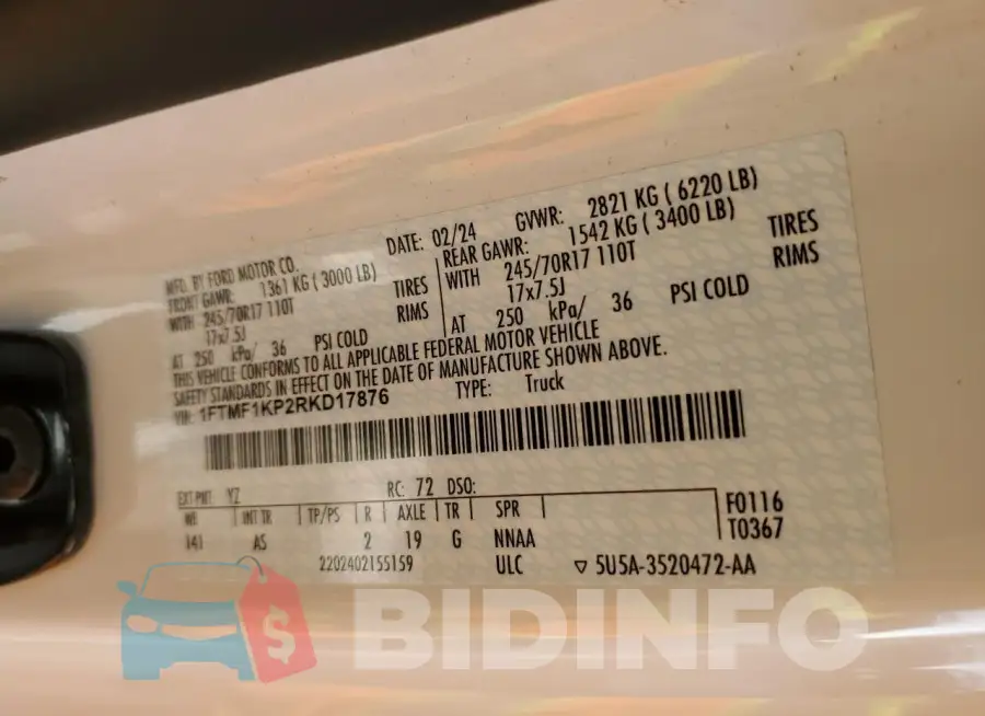 1FTMF1KP2RKD17876 Photo# 12