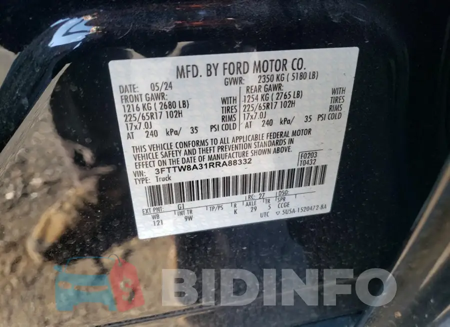3FTTW8A31RRA88332 Photo# 12